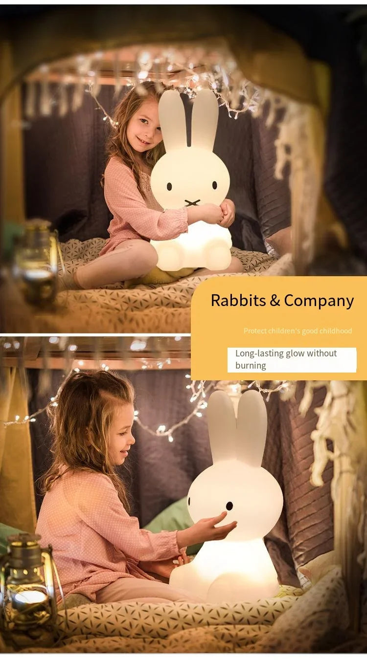 Rabbit  Mood Light LED Desk Lamp Cute Cartoon Children's Gift Bedroom Bedside Light Living Room Floor Light