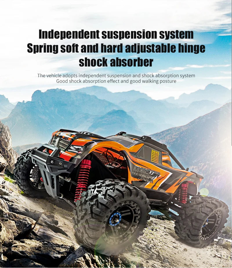 RC Car 1/10 4WD 2.4G Remote Control Car 550 Carbon Brush Strong Motor Drift Off-Road Desert Racing Car Remote Truck Toys