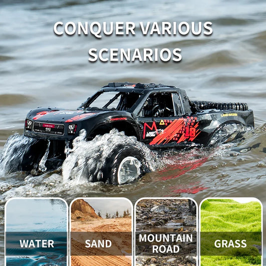 Q156 Amphibious 4WD RC Car 2.4G Off Road Remote Control Cars Waterproof Climbing Vehicle Drift Monster Truck for Kids Toys