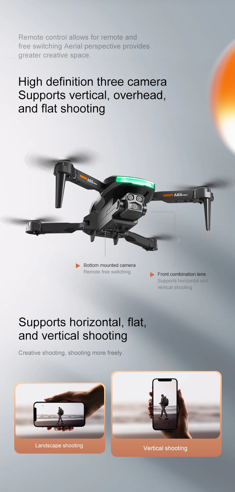 Xiaomi 10000M A88 Drone Professional 8K GPS Dual Camera 5G Obstacle Avoidance Optical Flow Positioning Brushless Upgraded RC ﻿