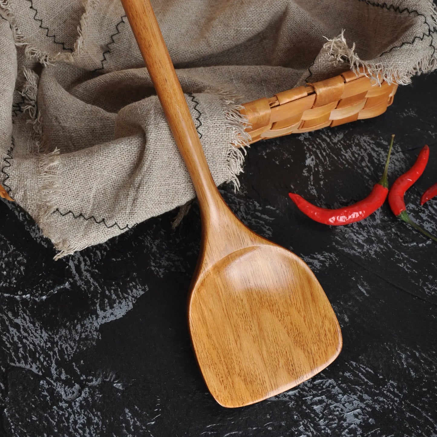 Long Handle Wooden Turners Cooking Spatula Scoop Kitchen Utensil Non-stick Hand Wok Shovel Kitchen Tools Accessories Cookware