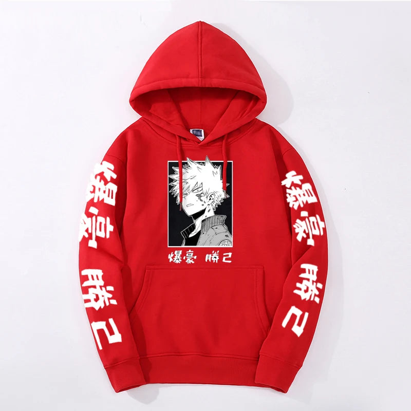 My Hero Academia Katsuki Bakugo Hoodies Sweatshirt Unisex Clothes Men Women Moleton Men Women Sweetshirts Sudadera harajuku