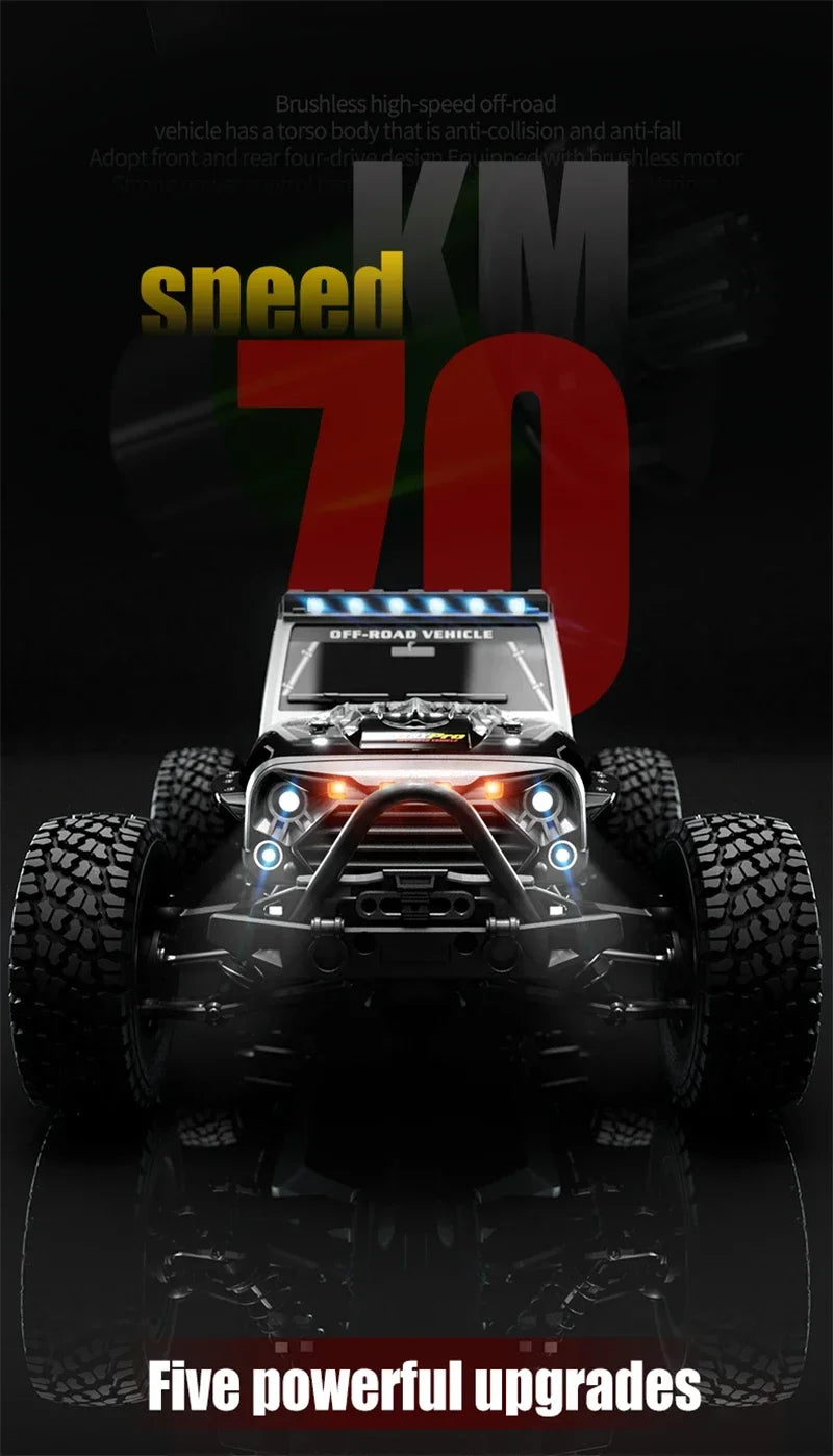 16103PRO 1:16 4WD RC Car with LED 2.4G Remote Control Cars 70KM/H High Speed Drift Monster Truck for Kids VS WLtoys 144001 Toys