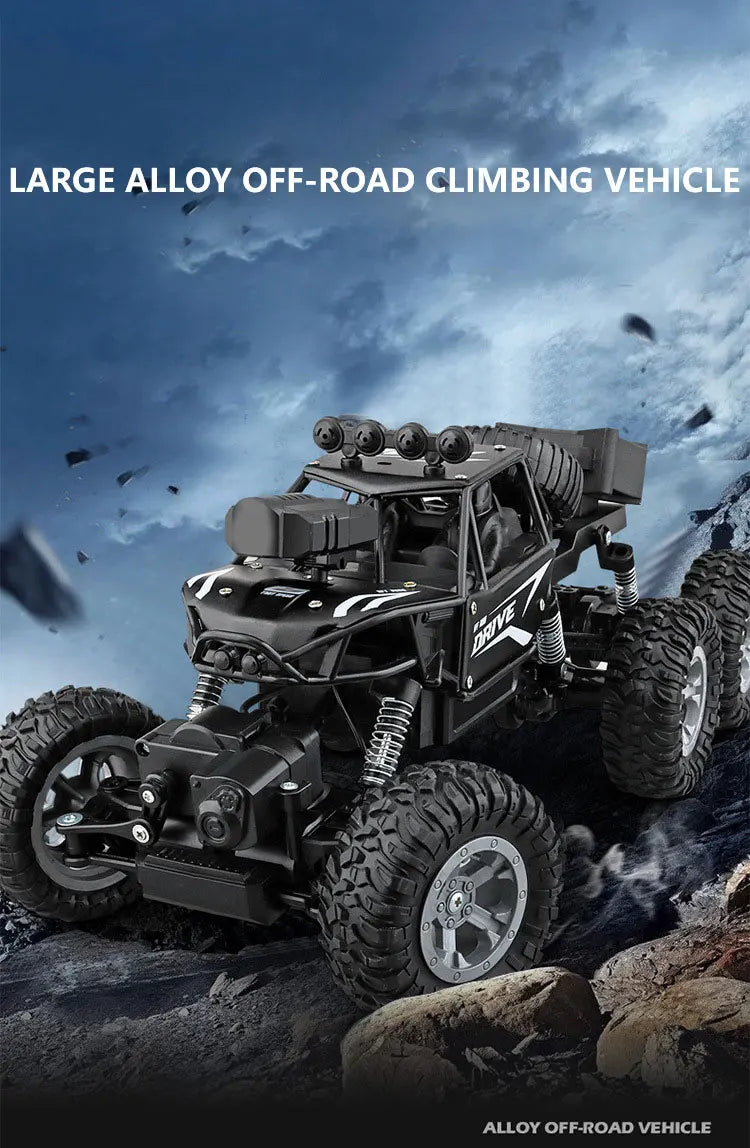 Hot 1: 18 Six Wheel Drive RC CAR Cross-country Climbing Spray Racing Car Remote Control Electric Car Fall Resistant Boy Toy Gift