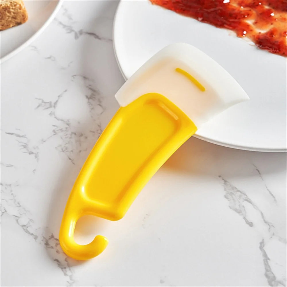 1Pcs Silicone Kitchen Scraper Cleaning Spatula For Food Residue Stains Pot Fry Pan Dish Oil Plate Clean Brush Baking Soft Blade