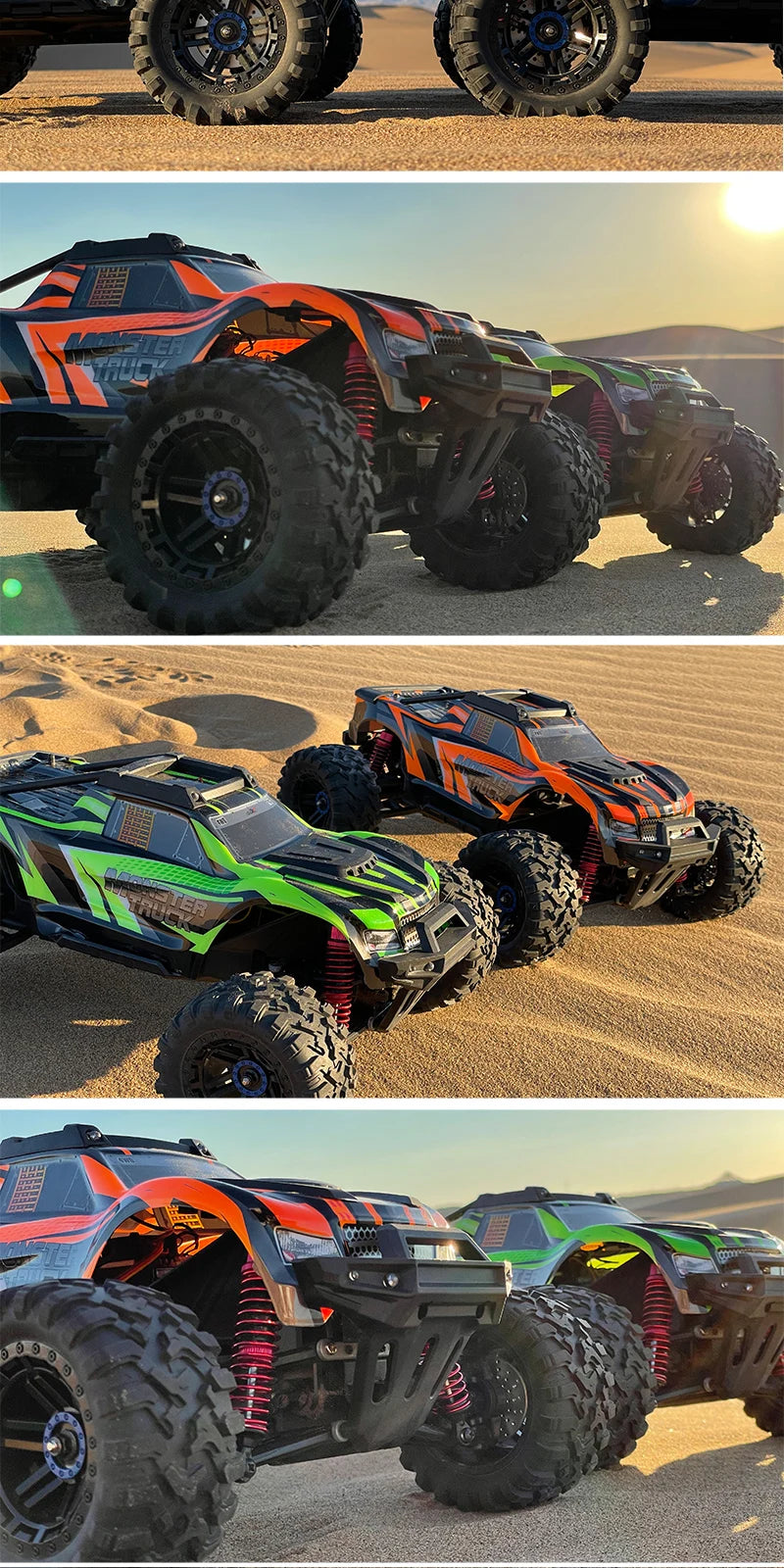 RC Car 1/10 4WD 2.4G Remote Control Car 550 Carbon Brush Strong Motor Drift Off-Road Desert Racing Car Remote Truck Toys