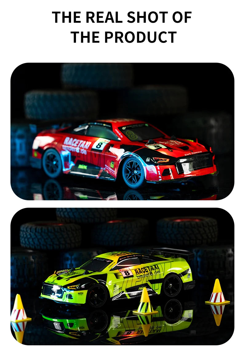 RC Car 4WD Drift Toy 2.4G Remote Control GTR With LED Light RC Drift Car Mini GTR Electric Racing Cars Toys Birthday Gift for Bo