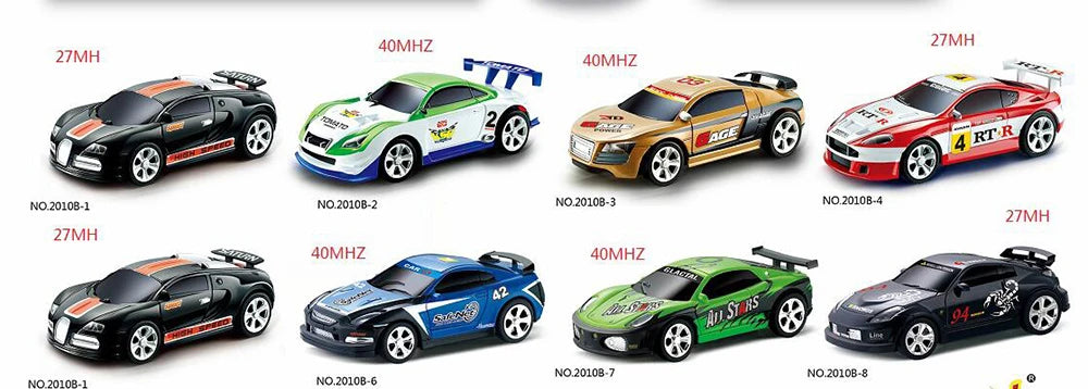 1/58 Mini Can Car Remote Radio Control Mini Racing RC Car 27MHz/40MHz