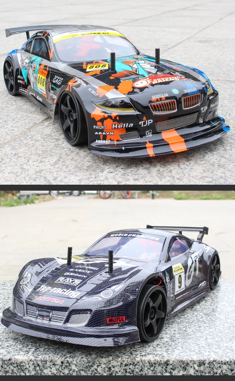 1:10 70km/h High-speed Drift Remote Control Car 2.4G 4WD Rc Off-road Vehicle Dual-speed Rc Car Children's Christmas Gift