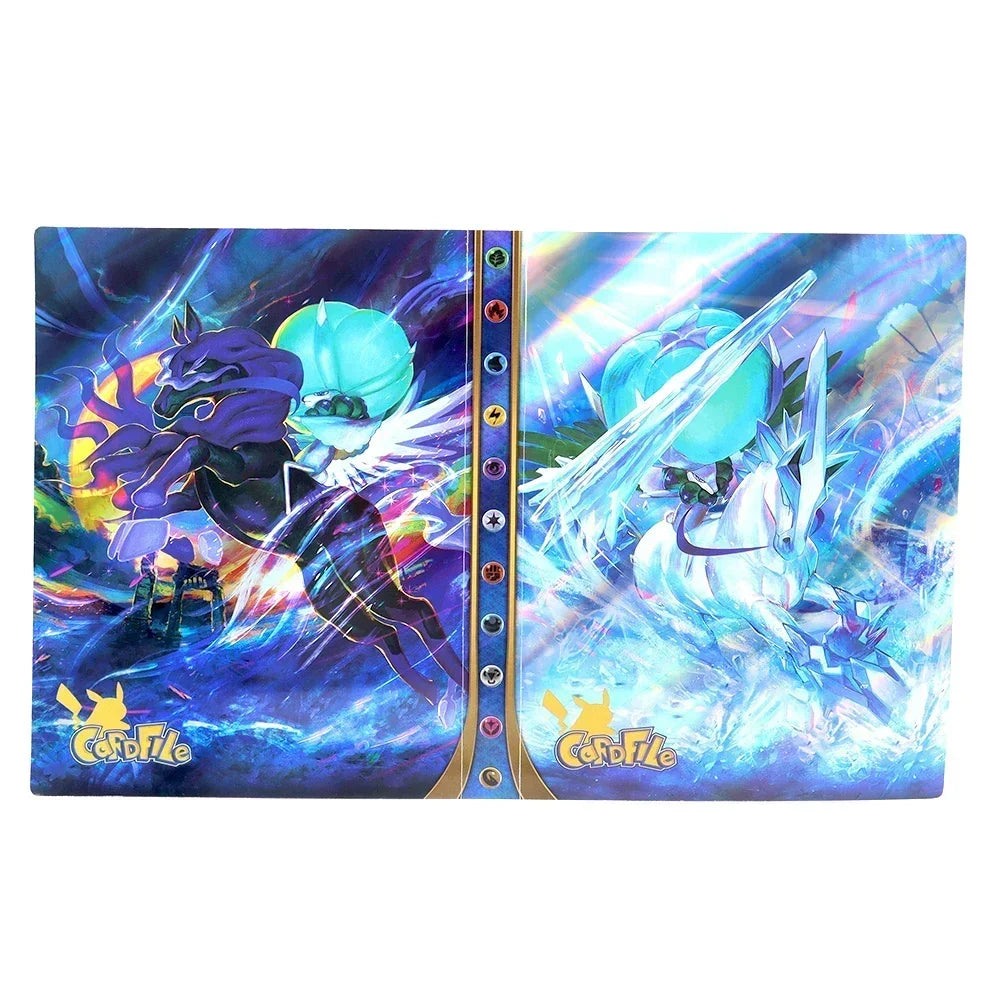 Charizard 240Pcs Album Card Book Map Letter Mewtwo Charizard Holder Binder Collections Folder Anime Card Protector Notebook Gift