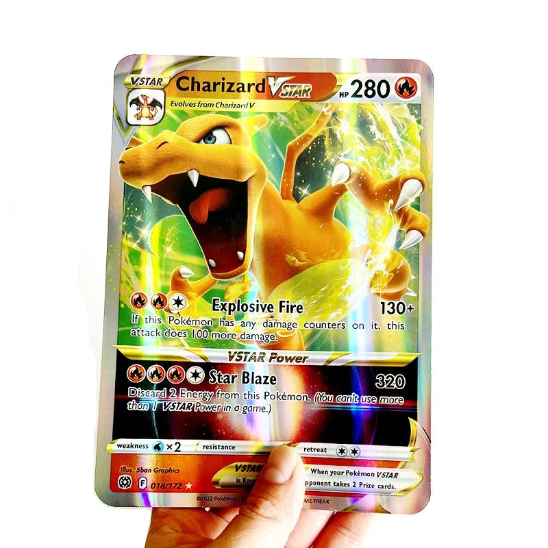 5-30 Pcs/set Pokemon Cards Jumbo Card Italian English Vmax GX Color Energy Card Pikachu Rare Collection Battle Trainer Boys Gift