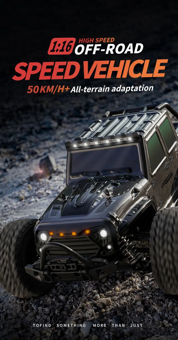 1:16 75KM/H or 50KM/H 4WD RC Car with LED Remote Control Cars High Speed Drift Monster Truck for Kids Vs Wltoys 144001 Toys