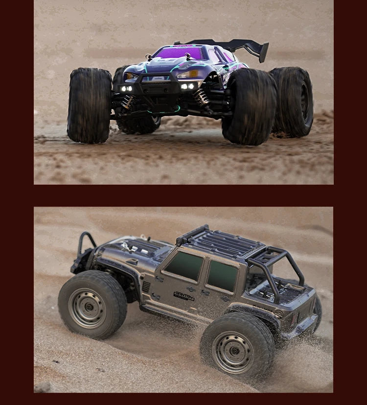 1:16 75KM/H or 50KM/H 4WD RC Car with LED Remote Control Cars High Speed Drift Monster Truck for Kids Vs Wltoys 144001 Toys