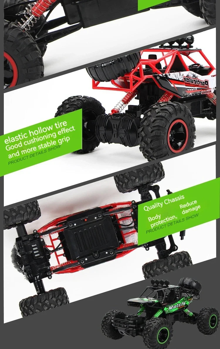 1:12 Large Remote Control Car Drifting Off-road 4x4 Climbing Bigfoot Speedracing Charging Toy Car Children's Gift Rc Drift Car