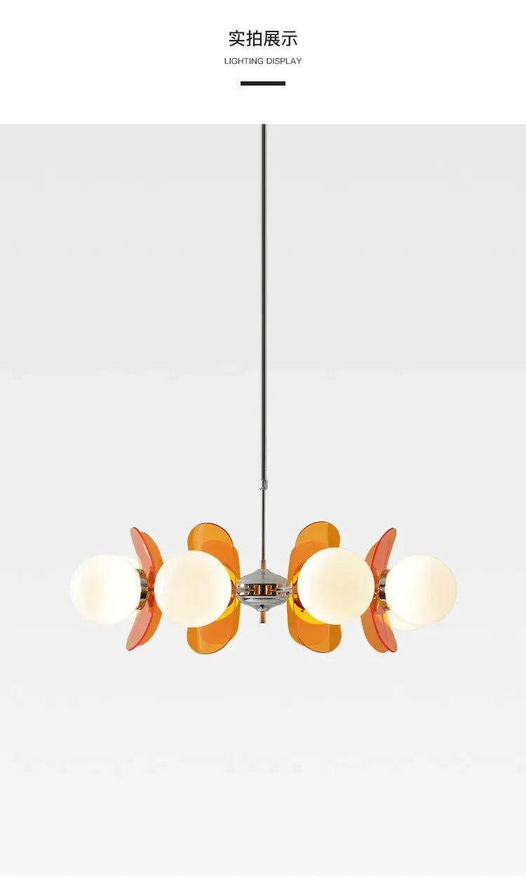 Nordic Middle Ancient Acrylic Beans Pendant Lamp Living Room Dining Room Study Restaurant Children's Bedroom Bauhaus Chandeliers