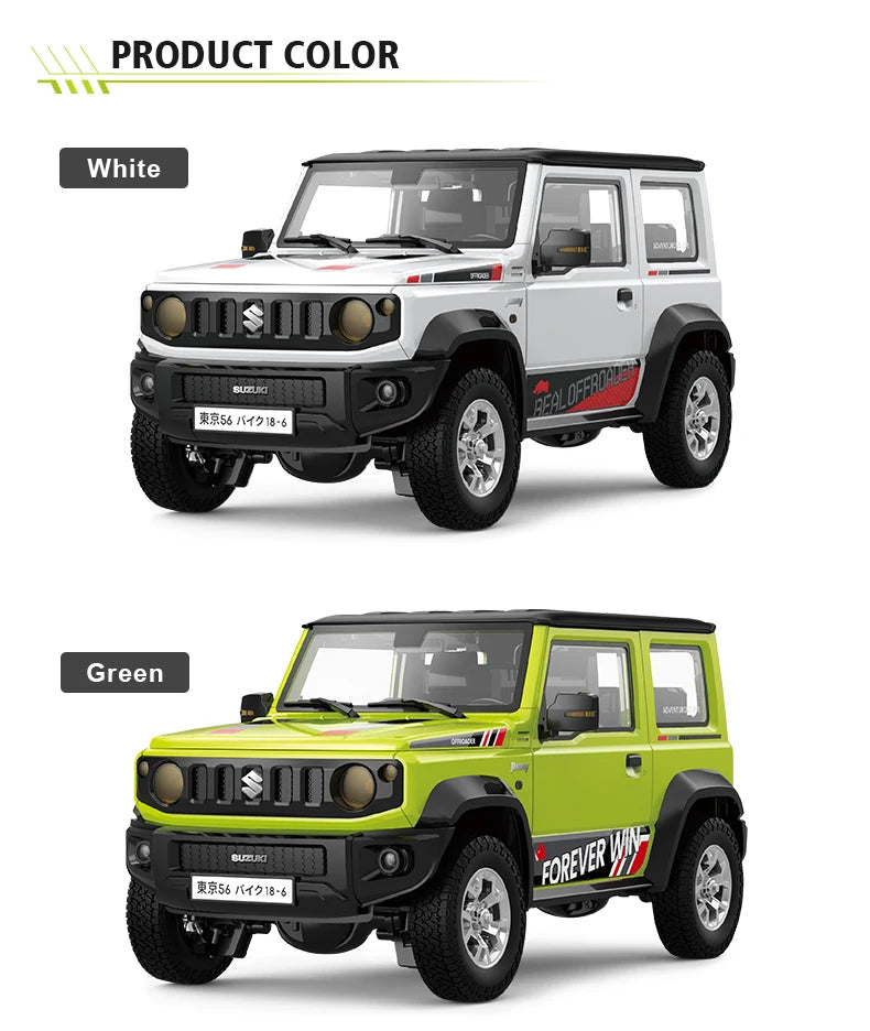 HG4-53 Pro Licensed SUZUKI JIMNY 1/16 Scale 2.4GRemote Control Car Simulation Light Sound Smoke Systerm Proportional RC Crawler