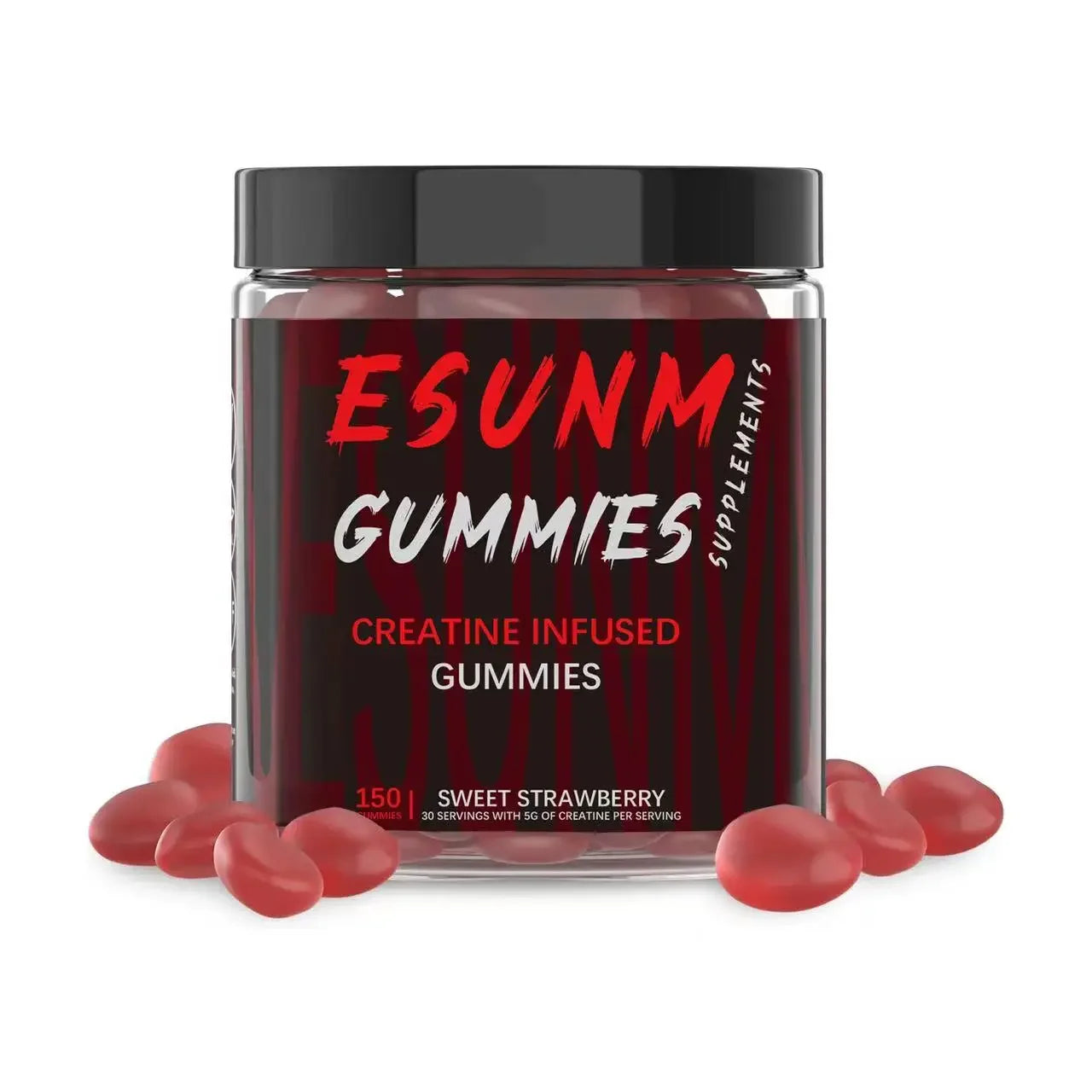 Creatine Bite - Sugar free or artificial coloring - Low calorie, vegetarian and halal -150 gummies