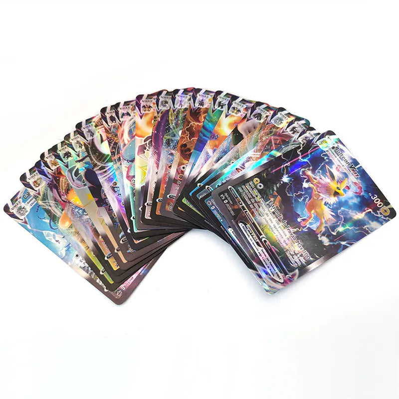 Pokemon Cards Portuguese 40-100pcs GX V Vmax Charizard  Pokemon Pikachu Carte Game Battle Carte Trading Shining Cards