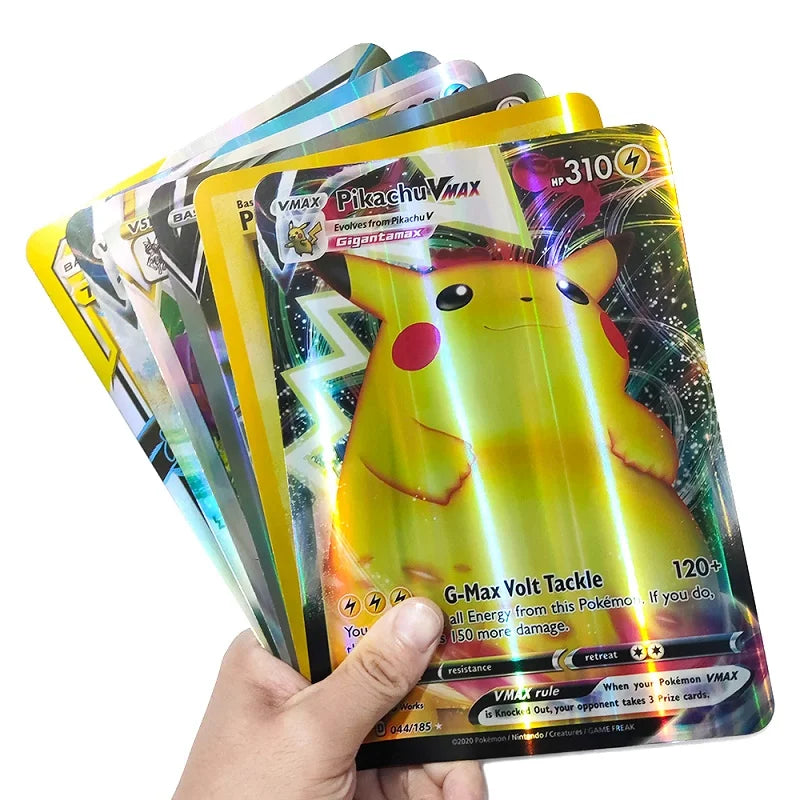 5-30 Pcs/set Pokemon Cards Jumbo Card Italian English Vmax GX Color Energy Card Pikachu Rare Collection Battle Trainer Boys Gift