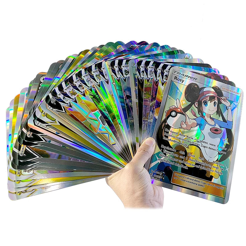 5-30 Pcs/set Pokemon Cards Jumbo Card Italian English Vmax GX Color Energy Card Pikachu Rare Collection Battle Trainer Boys Gift