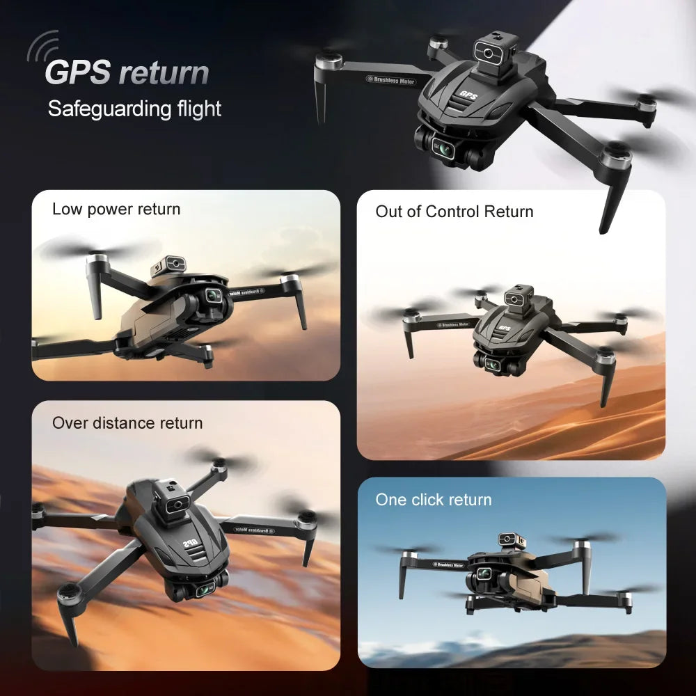 HD V168 MAX PRO Drone GPS 8K HD Camera 5G WIFI FPV Brushless RC Quadcopter Obstacle Avoidance Automatic Return