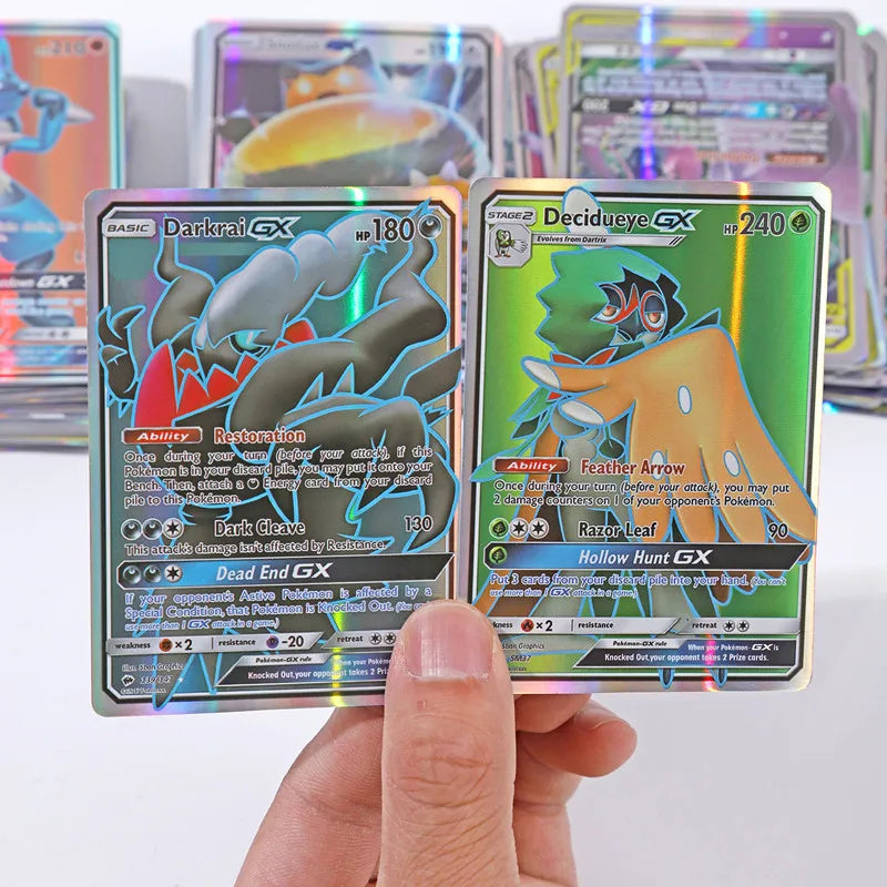 20Pcs English Pokemon Cards Holographic EX Vstar Vmax GX Letter Rainbow Arceus Shiny Charizard Mewtwo Evolution combination