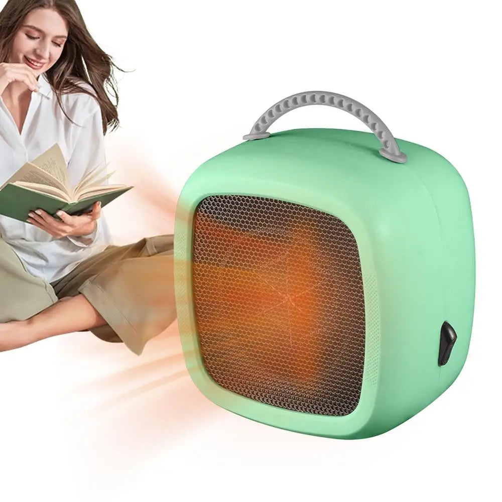 Portable Heater 600w Efficient Heater For Bedroom With Two Modes And Handle Mute Electric Heater Adjustable Fan Heater