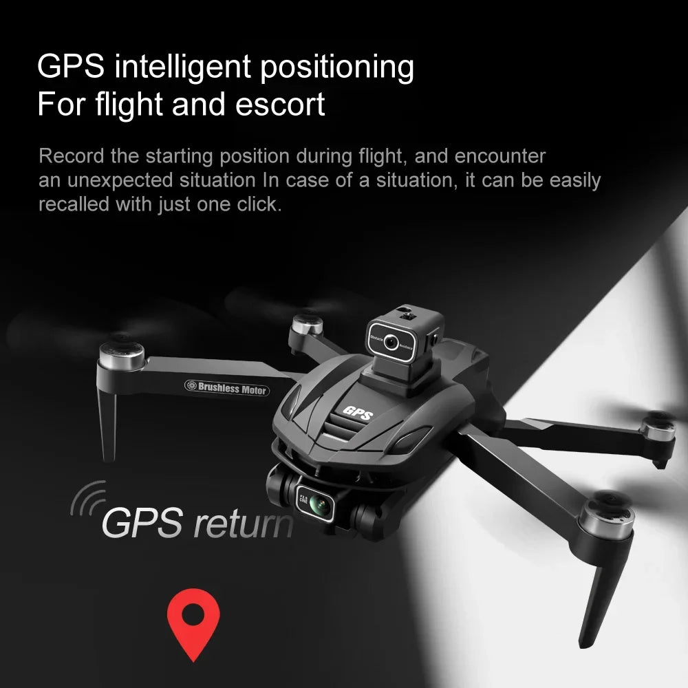 HD V168 MAX PRO Drone GPS 8K HD Camera 5G WIFI FPV Brushless RC Quadcopter Obstacle Avoidance Automatic Return