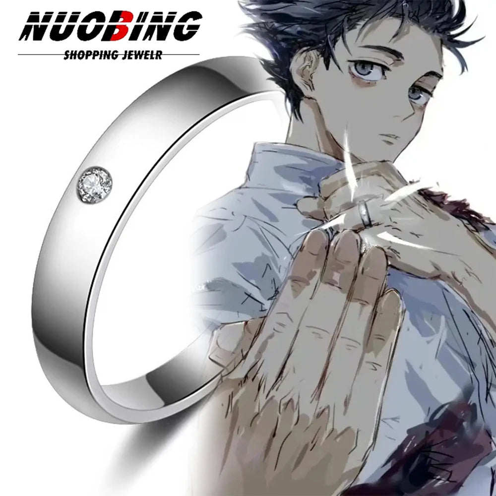 Anime Jujutsu Kaisen Yuta Okkotsu Rings Cosplay Props Men Women Couple Lover Ring Jewelry Accessories Gifts