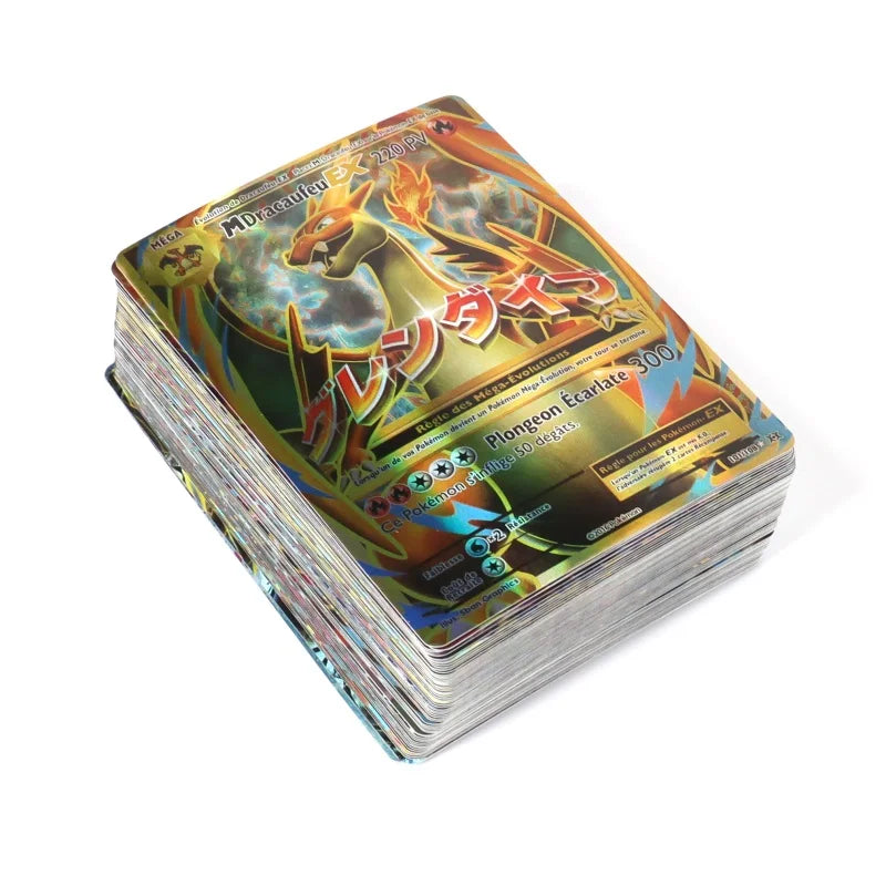 60-100Pcs French Pokemon cards MEGA Vmax Shiny trading Card Birthday gift for children