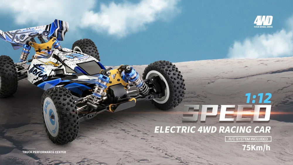 WLtoys 124017 75KM/H 124019 55KM/H 124008 60KM/H 2.4G RC Car Brushless 4WD Electric High Speed Drift Remote Control Toys 3000mAh