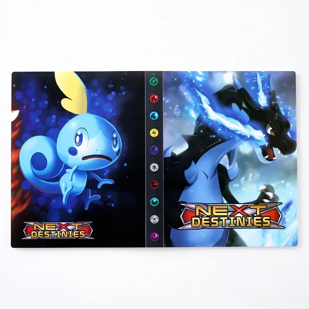 Charizard 240Pcs Album Card Book Map Letter Mewtwo Charizard Holder Binder Collections Folder Anime Card Protector Notebook Gift