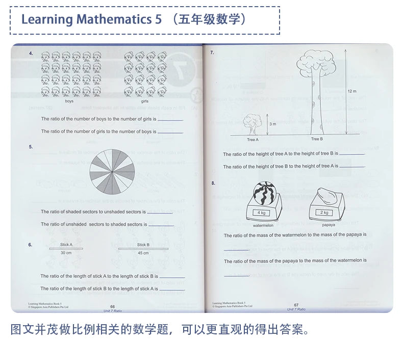 6 Books/Set SAP Learning Mathematics Book Grade 1-6 Children Learn Math Books Singapore Primary School Mathematics Textbook