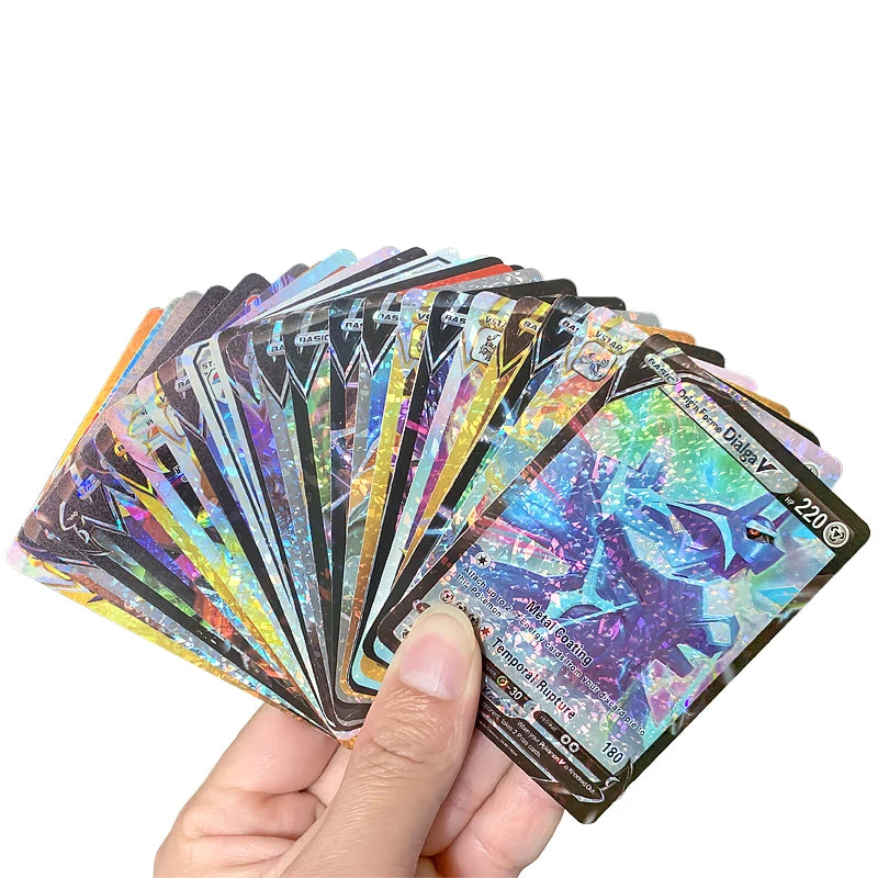 81Pcs Pokemon Francaise German Gold Cards Spanish English Foil Gold Rainbow Cards VMAX EX GX Card Vmax Gx Game Card Child Gifts