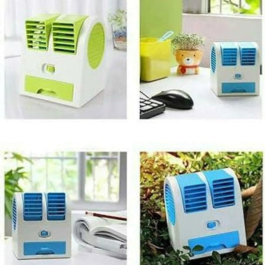 USB Mini Air Cooler (White & Blue)