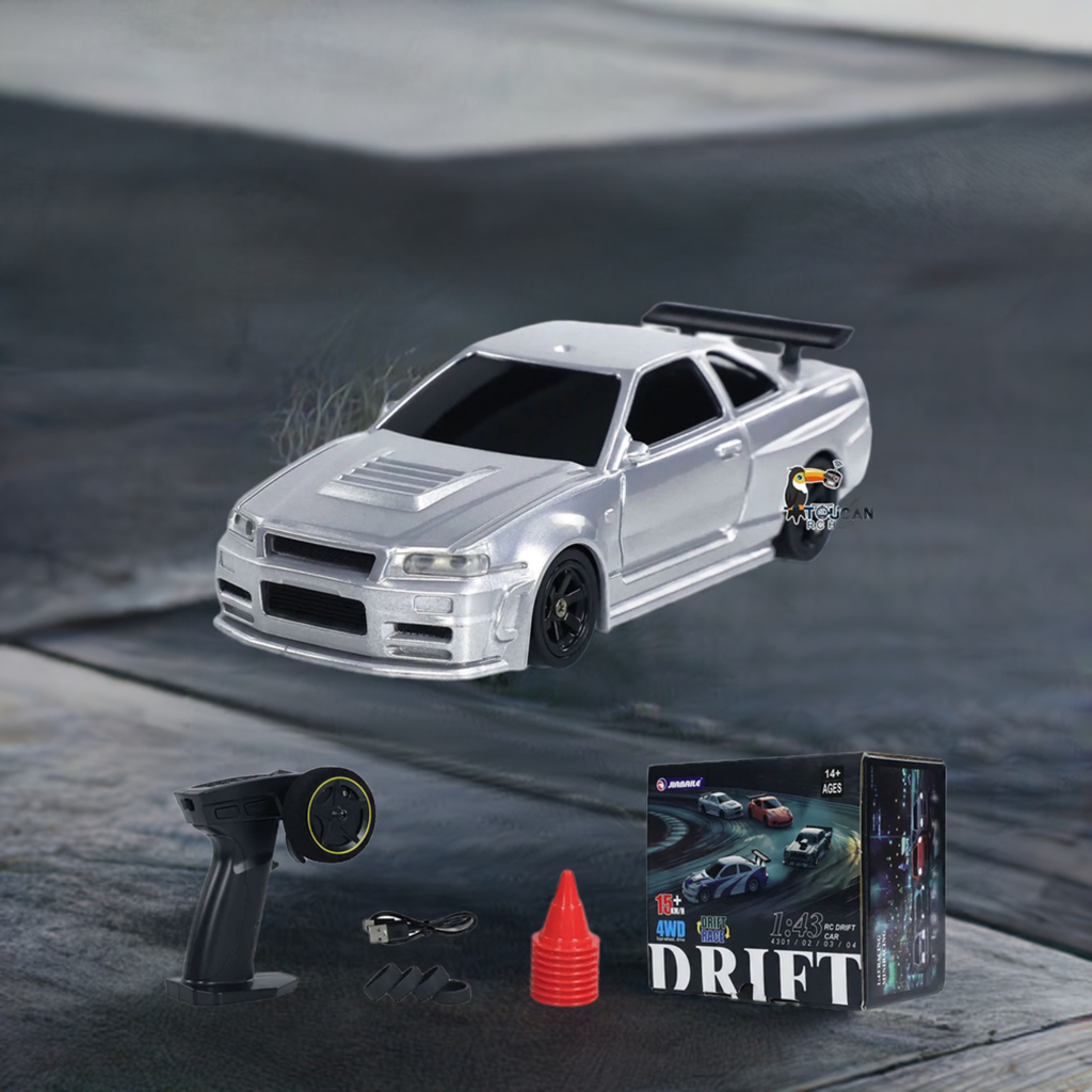 1/43 RC Speed Car RTR Four-wheel Drive Radio Control Racing Drifting Car Mini Toys 4WD High Speed Model for Boys Gifts